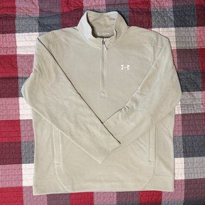 Under Armour Men's Khaki Fleece 1/2 Zip Pullover Size XXL